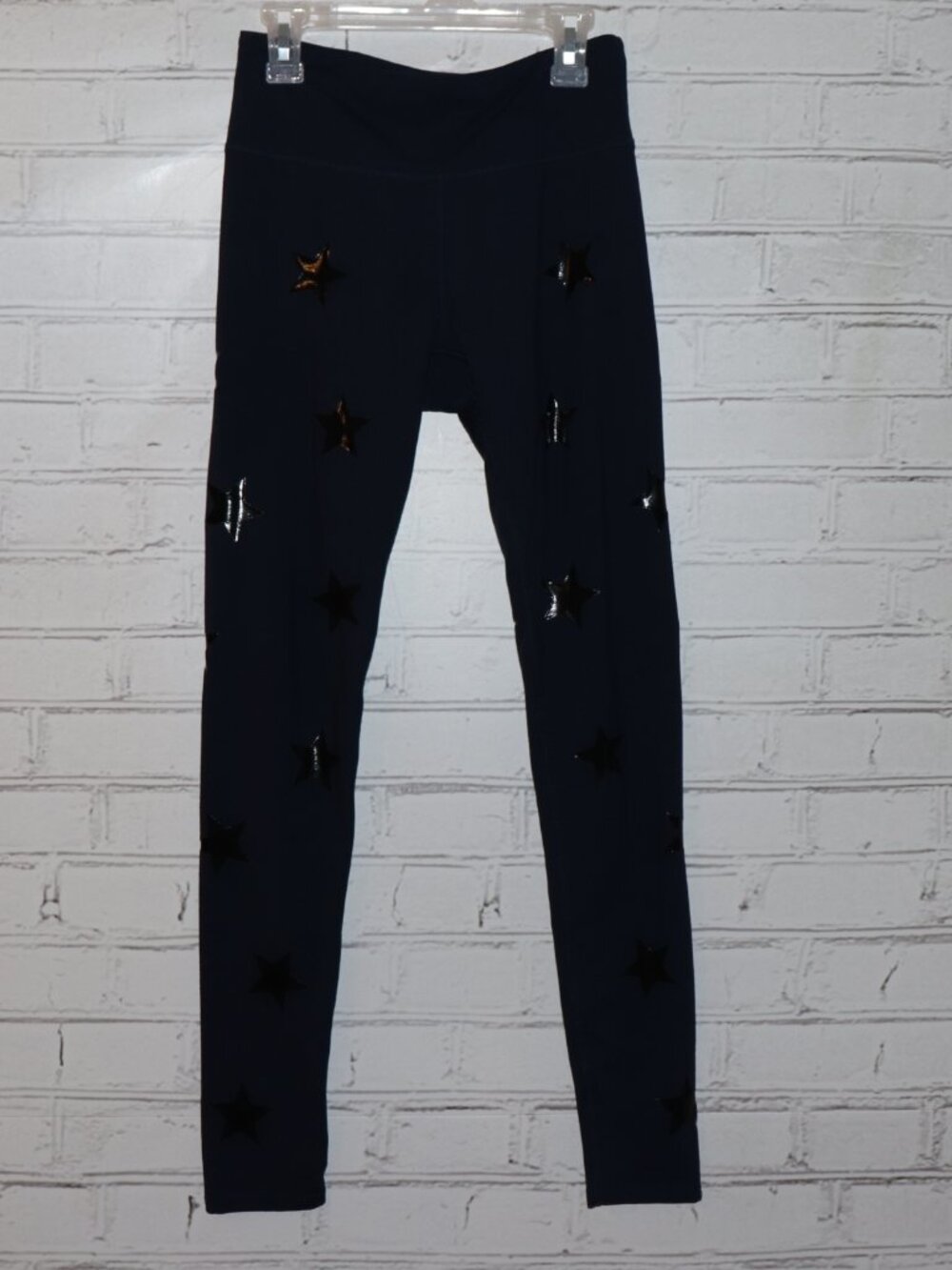 💙 Jessica Simpson “The Warm Up” Star Leggings · Women’s Small · Navy